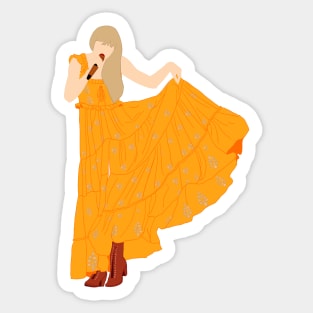 Eras Evermore Orange Dress Sticker